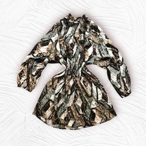 High neck trapeze dress